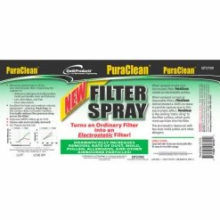 Qwik Products PuraClean® Filter Spray QT2700 - 16 Oz. Bottle -Refrigerants & Chemicals Shop B2097329 03