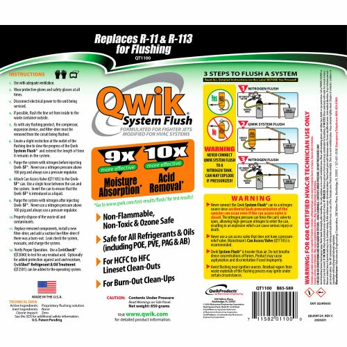 Qwik Products System Flush® Orange QT1100 - 2 Lb. Aerosol Container - Pkg Qty 12 9 Qwik Products System Flush® Orange QT1100 - 2 Lb. Aerosol Container - Pkg Qty 12 - Image 7