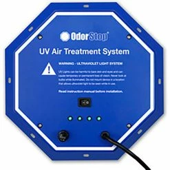 OdorStop UV Air Treatment System w/ Airflow Sensor & 12" Bulbs, 14000 Sq. Ft, ABS Plastic, 120V, 96W